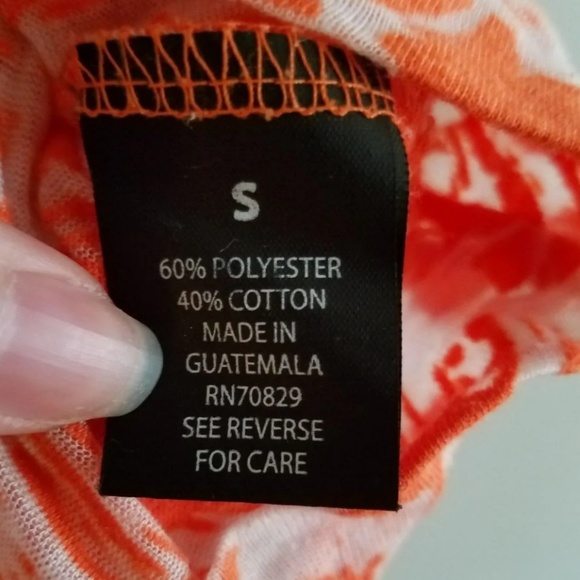 Criss Cross Back Orange Blouse - Picture 3 of 3